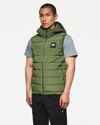 Weekend Offender Giacca smanicata da uomo Toronto Hooded verde