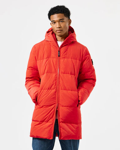 Weekend Offender Sapporo Herren lange Daunenjacke rot