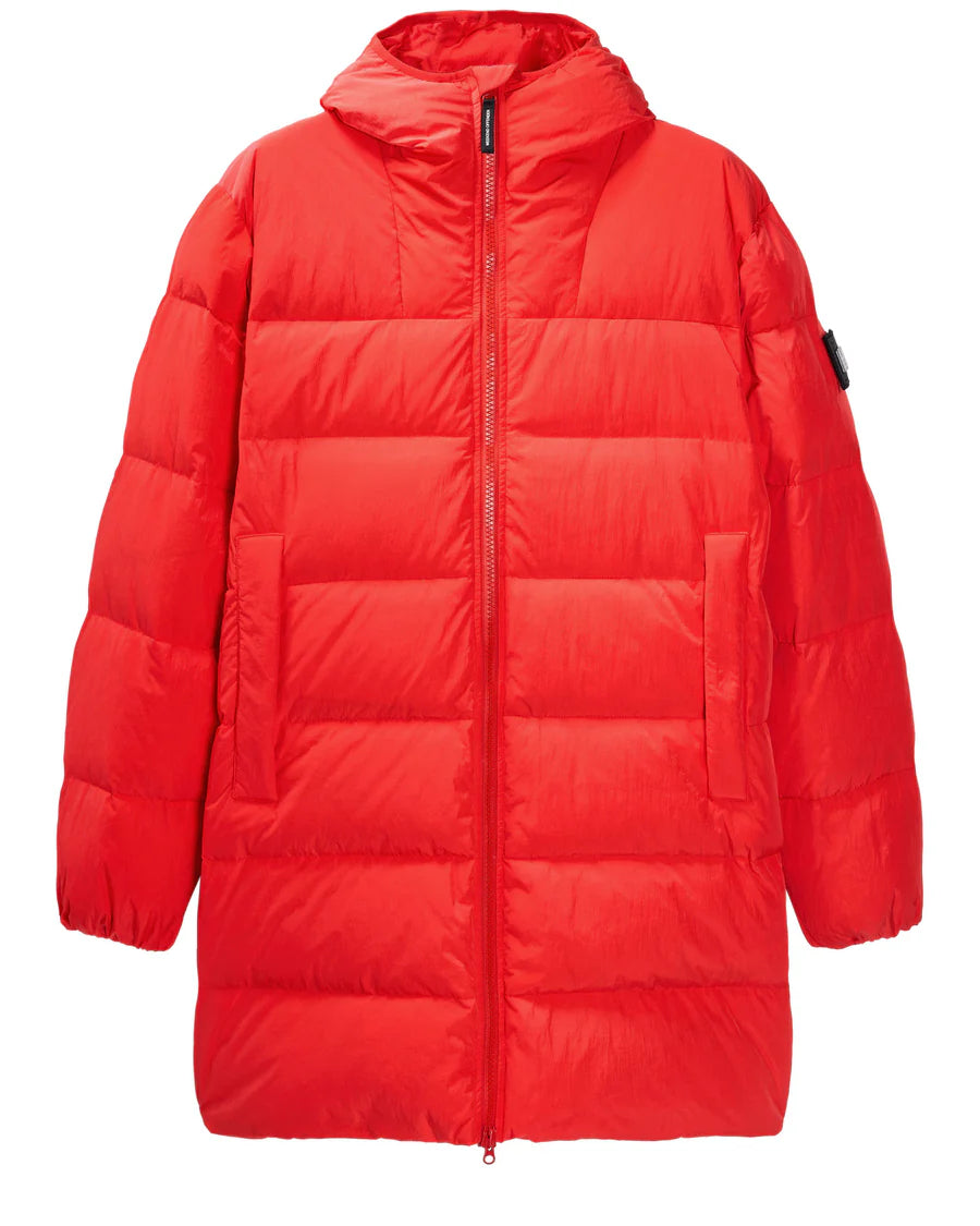 Weekend Offender Sapporo Herren lange Daunenjacke rot