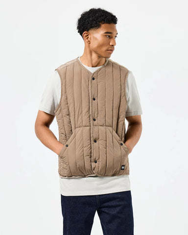 Weekend Offender Fitzpatrick Men's Sleeveless Jacket Dark Beige