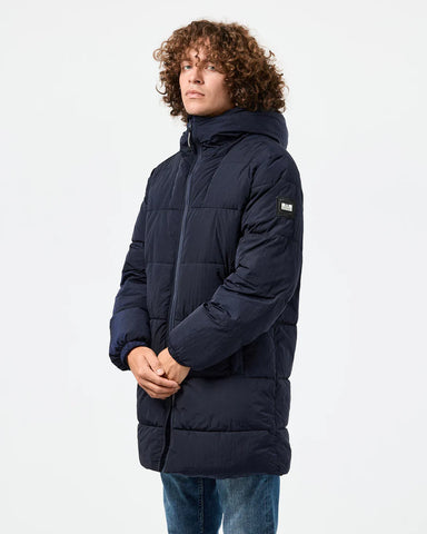 Weekend Offender Lange Daunenjacke für Herren, blaues Haar