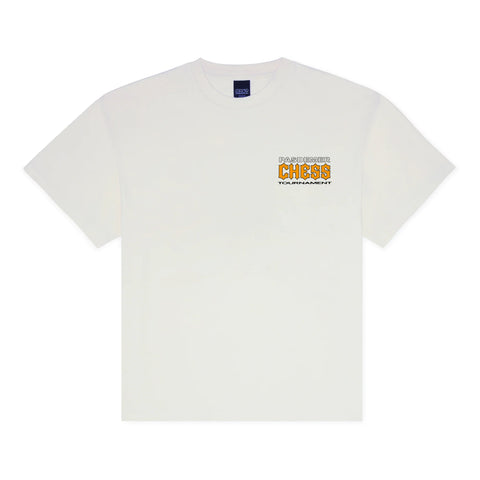 Pas De Mer T-Shirt da uomo manica corta Chess bianca