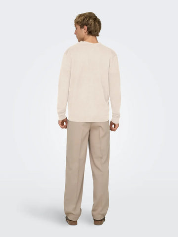 Only & Sons Cardigan con bottoni da uomo Wyler beige
