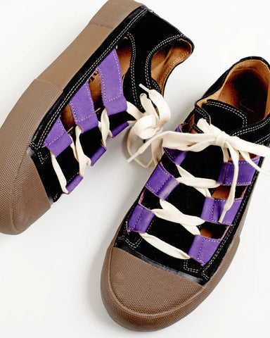 Wollow Scarpe unisex Open Black Violet