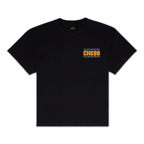 Pas De Mer T-Shirt da uomo manica corta Chess nera