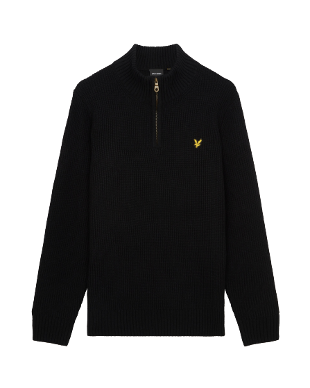 Lyle &amp; Scott gerippter Pullover mit Viertelreißverschluss KN1712V-Z865