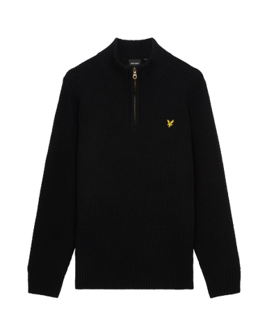 Lyle &amp; Scott gerippter Pullover mit Viertelreißverschluss KN1712V-Z865