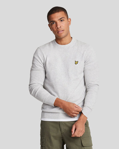 Lyle & Scott Maglia da Uomo Jumper Grigio chiaro