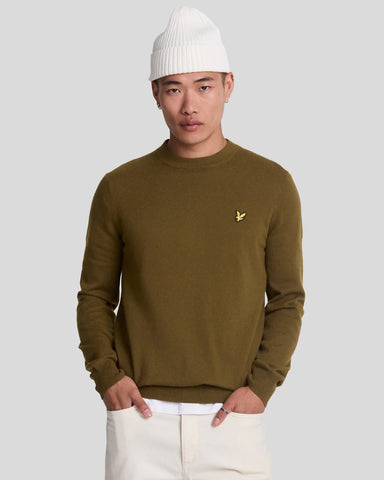 Lyle & Scott Maglia da uomo Jumper Verde