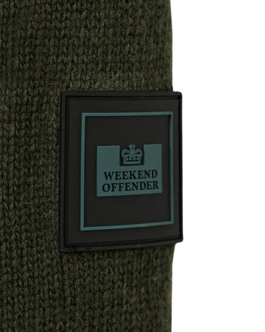 Weekend Offender Cardigan in lana da uomo Lauda verde