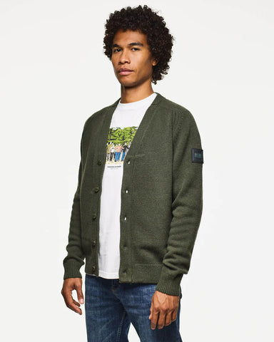 Weekend Offender Cardigan in lana da uomo Lauda verde
