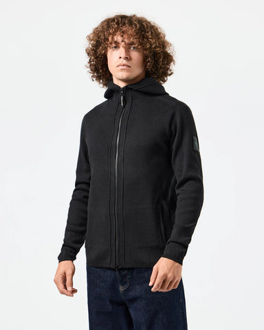 Weekend Offender Maglia da uomo con zip Enzo nera