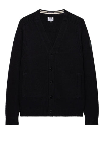 Weekend Offender Cardigan in lana da uomo Lauda nero