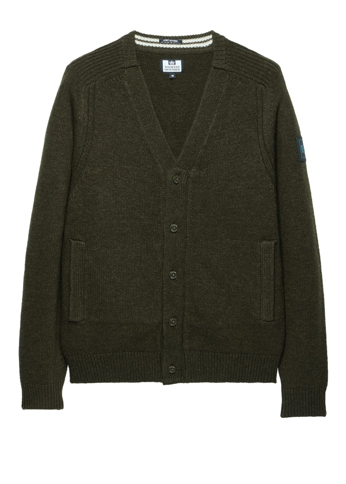 Weekend Offender Cardigan in lana da uomo Lauda verde