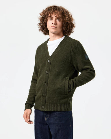 Weekend Offender Lauda Herren-Wollstrickjacke grün