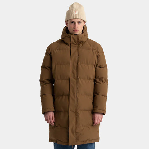 Revolution Giacca piumino lungo da  Uomo Long Puffer Marrone