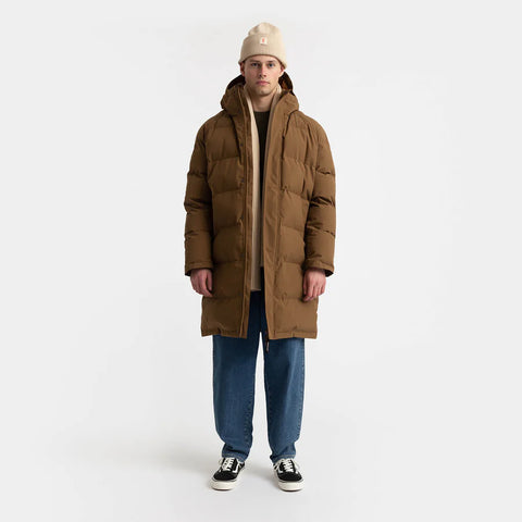 Revolution Giacca piumino lungo da  Uomo Long Puffer Marrone