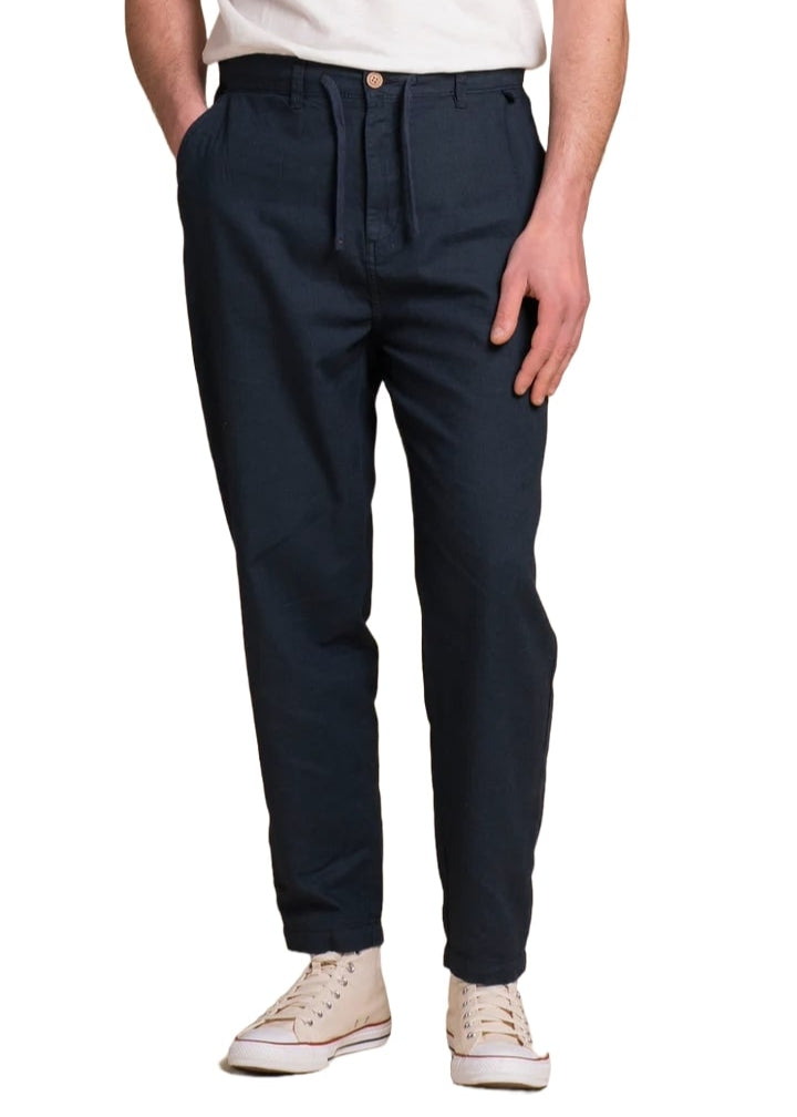 Impure Linen Blend Pants for Men Miles Blue