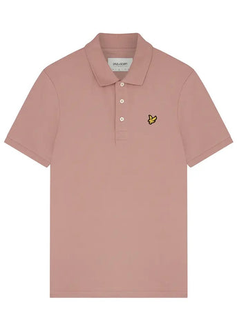 Lyle &amp; Scott Men's Short Sleeve Polo Shirt Plain Pink