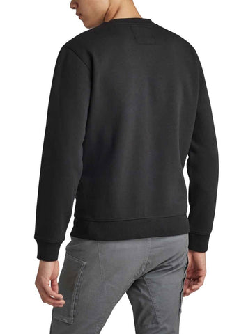 G-Star Raw Felt Herren-Sweatshirt mit Rundhalsausschnitt in Schwarz