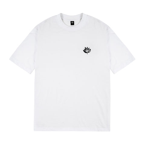 Magenta-weißes Marmor-T-Shirt für Herren