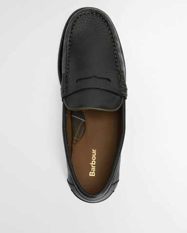 Barbour Herren-Mokassin Linford aus Leder, Schwarz