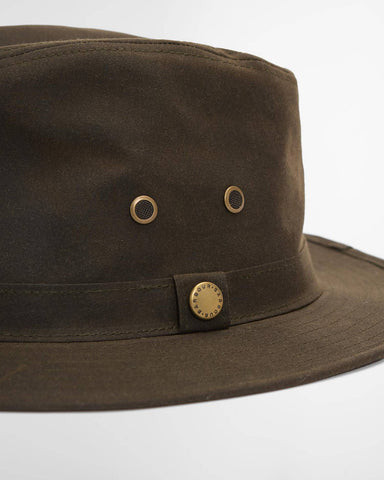Barbour Cappello cerato da uomo Crayton verde