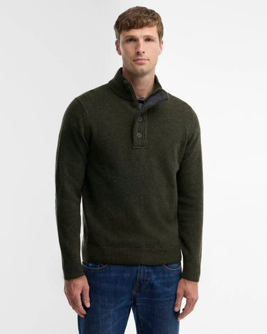 Barbour Essential Patch Men's Wool Sweater Green