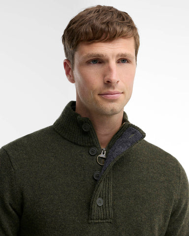 Barbour Essential Patch Men's Wool Sweater Green