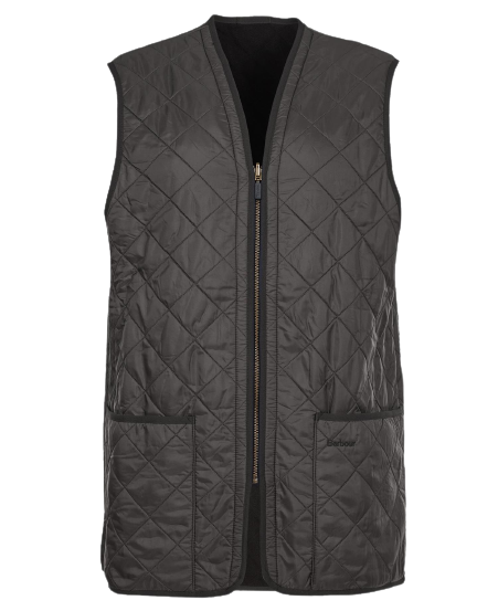 Barbour Gile trapuntato con zip Polarquilt nero