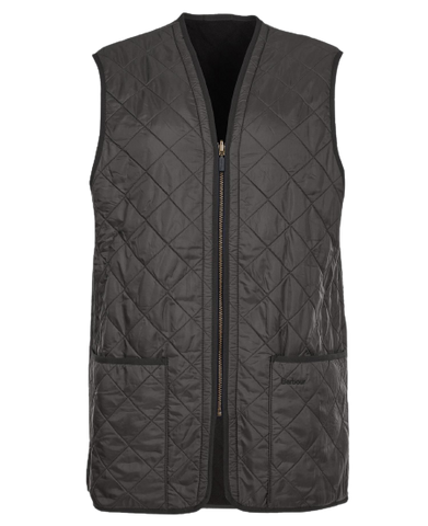 Barbour Gile trapuntato con zip Polarquilt nero