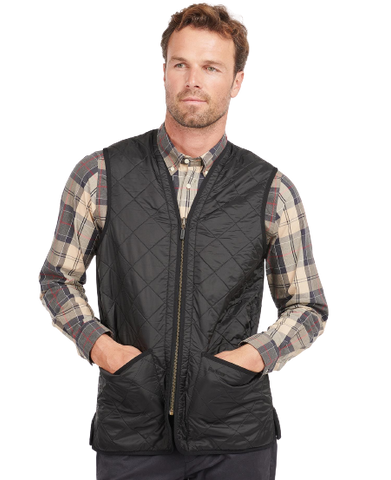 Barbour Gile trapuntato con zip Polarquilt nero