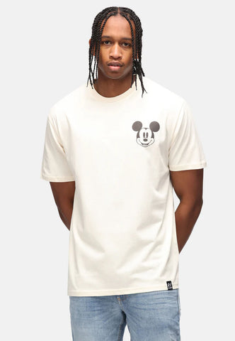 ReCovered T-Shirt da uomo manica corta  Disney Mickey Mouse beige