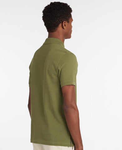 Barbour Men's green Tartan Pique polo shirt