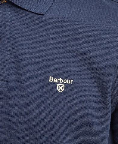 Barbour Men's light blue sports polo shirt