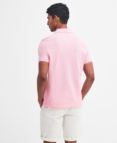 Barbour Men's light pink sports polo shirt