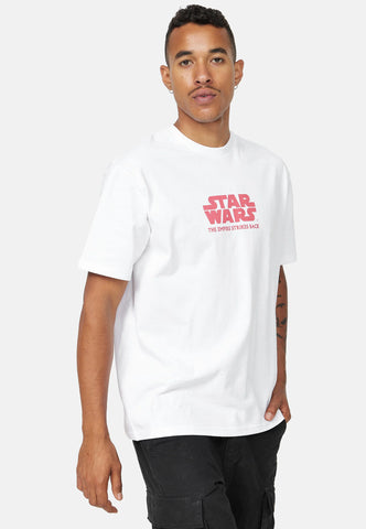 Recovered T-Shirt da uomo manica corta Star war The Empire Strikes Back bianca