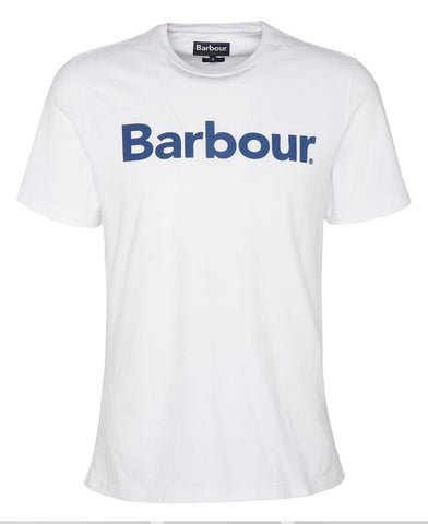 Barbour Men's White Logo T-Shirt
