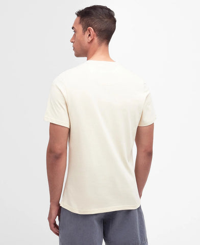 Barbour Men's T-Shirt with Langdon pocket in cream