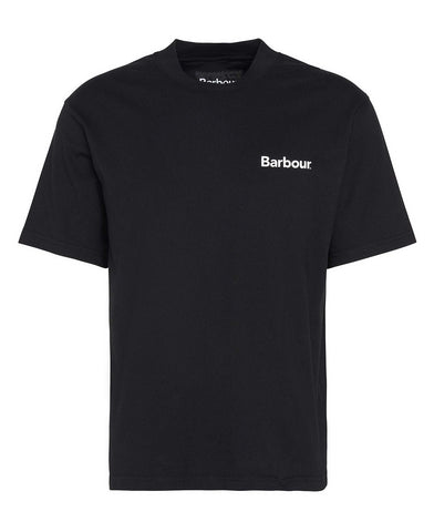 Barbour T-Shirt da uomo manica corta Bowery Os Graphic Nera