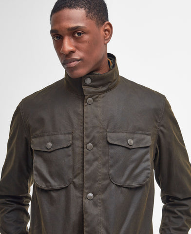 Barbour Giacca da uomo cerata Ogston Wax verde