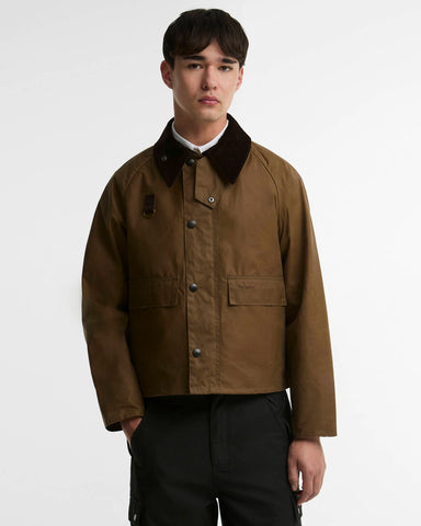 Barbour Giacca da uomo cerata SL Spey beige scuro MWX1212SN31