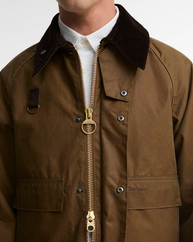 Barbour Giacca da uomo cerata SL Spey beige scuro MWX1212SN31
