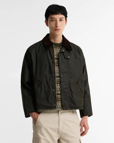 Barbour Giacca Cerata da uomo OS Transport Wax verde