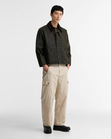Barbour Giacca Cerata da uomo OS Transport Wax verde