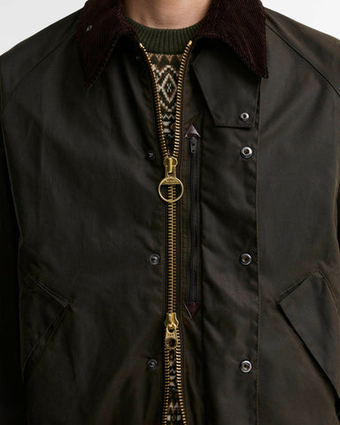 Barbour Giacca Cerata da uomo OS Transport Wax verde
