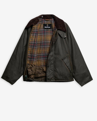 Barbour Giacca Cerata da uomo OS Transport Wax verde