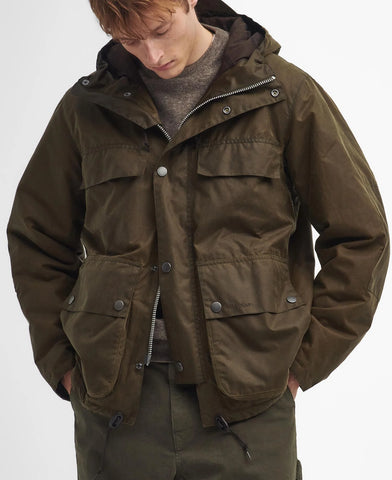 Barbour Giacca da uomo cerata Re-Engineered Durham Verde