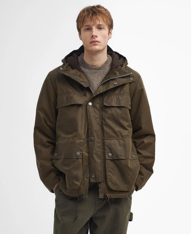 Barbour Giacca da uomo cerata Re-Engineered Durham Verde