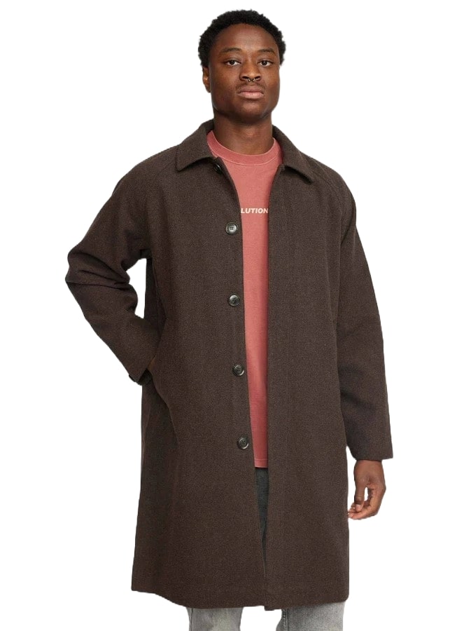 Revolution Cappotto misto lana da uomo Mac marrone